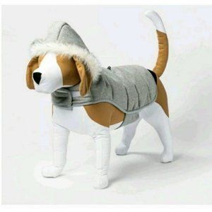 Boots & Barkley Gray Hooded Puffer Dog Vest Size L